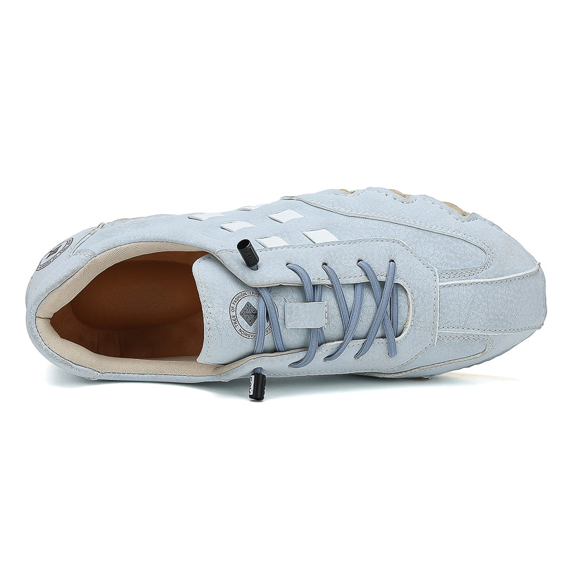 Men's  Low Top Suede Casual Boots - Lace-Up, Waterproof, Wide Toe Box with Arch Support