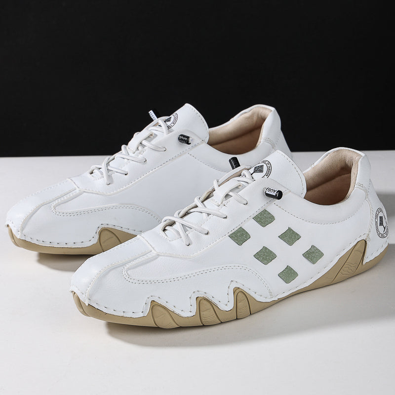 Men's  Low Top Suede Casual Boots - Lace-Up, Waterproof, Wide Toe Box with Arch Support