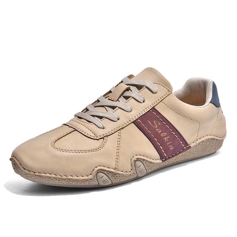 Men's Suede Casual Boots - Lace-Up, Waterproof, Wide Toe Box with Arch Support