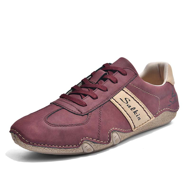 Men's Suede Casual Boots - Lace-Up, Waterproof, Wide Toe Box with Arch Support
