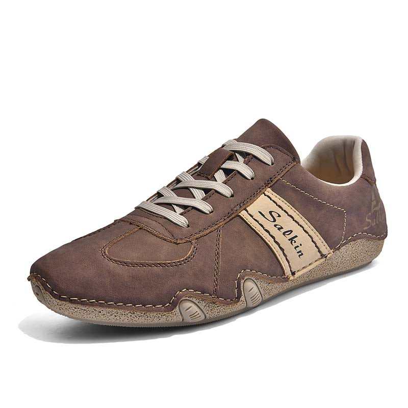 Men's Suede Casual Boots - Lace-Up, Waterproof, Wide Toe Box with Arch Support
