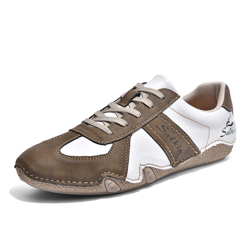 Men's Suede Casual Boots - Lace-Up, Waterproof, Wide Toe Box with Arch Support