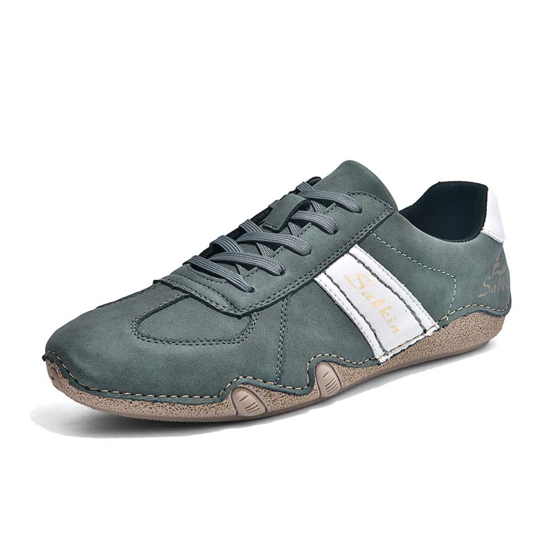 Men's Suede Casual Boots - Lace-Up, Waterproof, Wide Toe Box with Arch Support