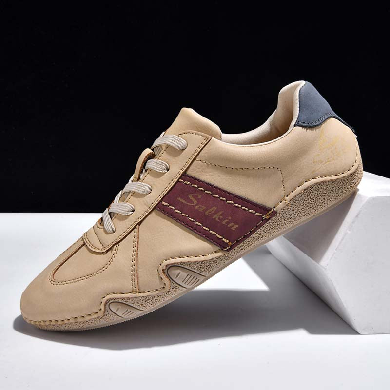 Men's Suede Casual Boots - Lace-Up, Waterproof, Wide Toe Box with Arch Support