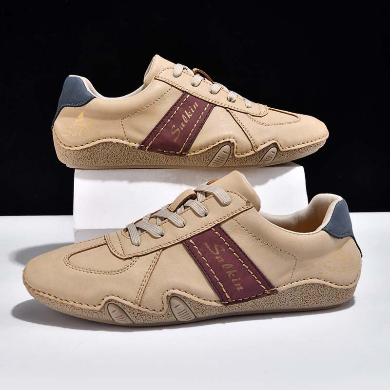 Men's Suede Casual Boots - Lace-Up, Waterproof, Wide Toe Box with Arch Support