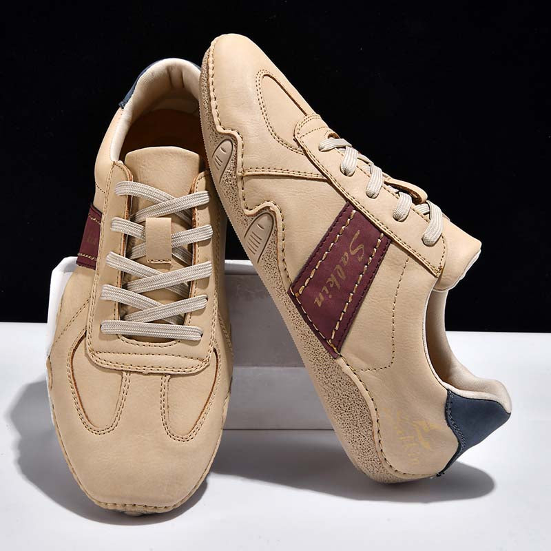 Men's Suede Casual Boots - Lace-Up, Waterproof, Wide Toe Box with Arch Support