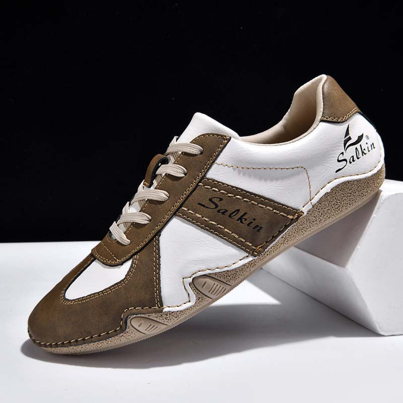 Men's Suede Casual Boots - Lace-Up, Waterproof, Wide Toe Box with Arch Support