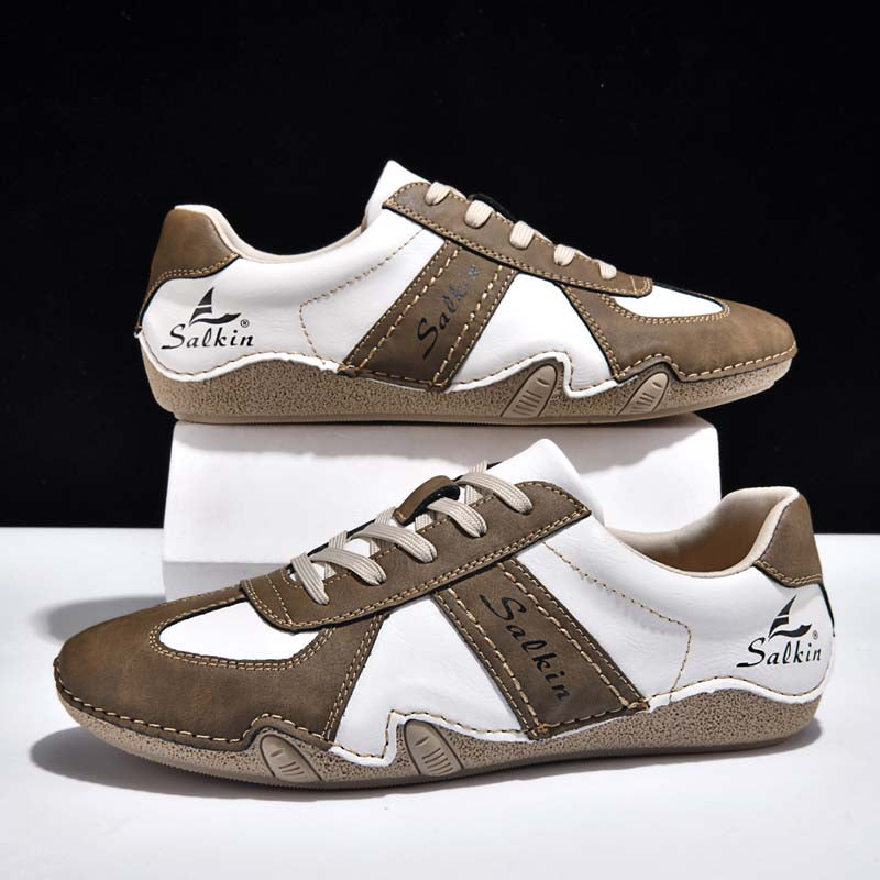 Men's Suede Casual Boots - Lace-Up, Waterproof, Wide Toe Box with Arch Support