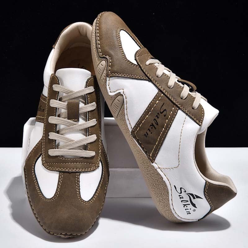 Men's Suede Casual Boots - Lace-Up, Waterproof, Wide Toe Box with Arch Support