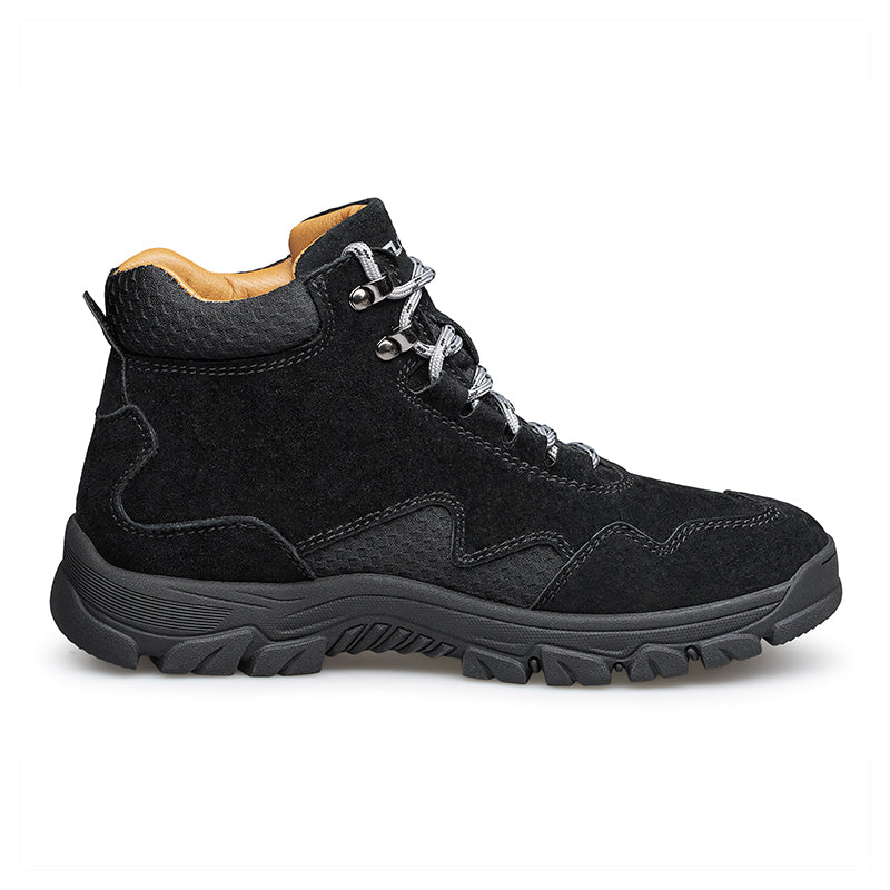 Men's Suede Work Boots - Lace-Up, Waterproof, Wide Toe Box with Arch Support
