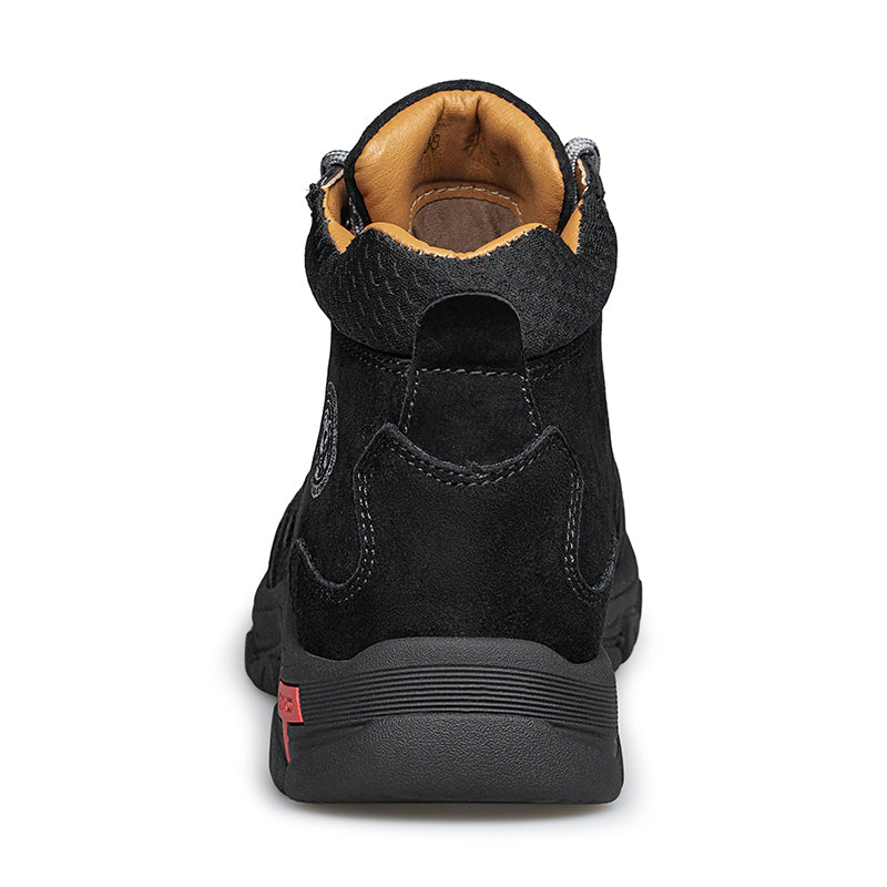 Men's Suede Work Boots - Lace-Up, Waterproof, Wide Toe Box with Arch Support