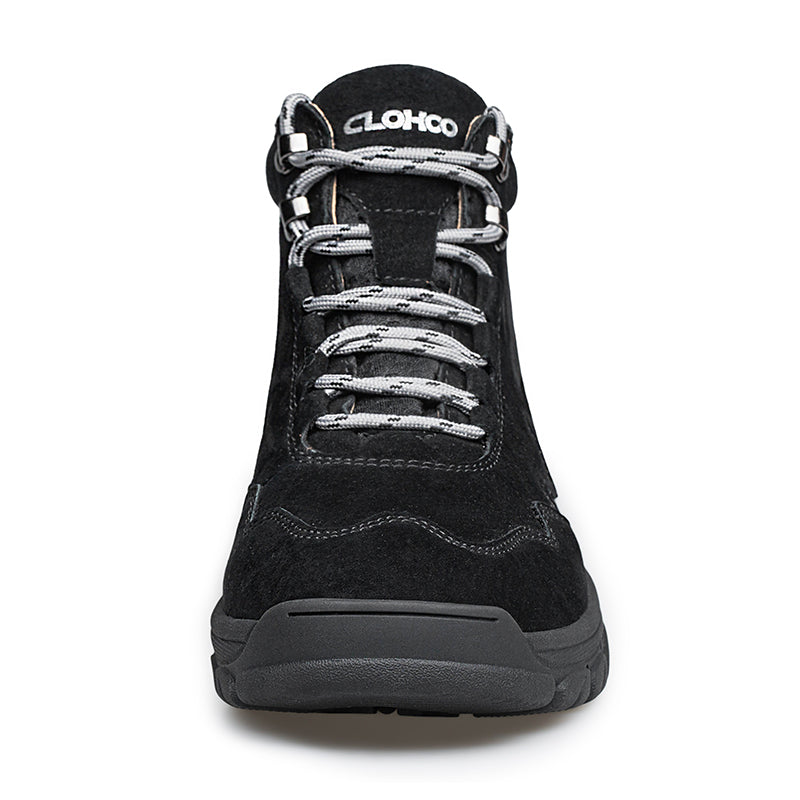 Men's Suede Work Boots - Lace-Up, Waterproof, Wide Toe Box with Arch Support