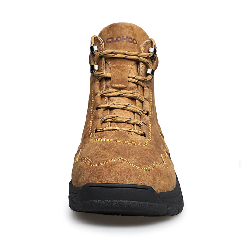 Men's Suede Work Boots - Lace-Up, Waterproof, Wide Toe Box with Arch Support