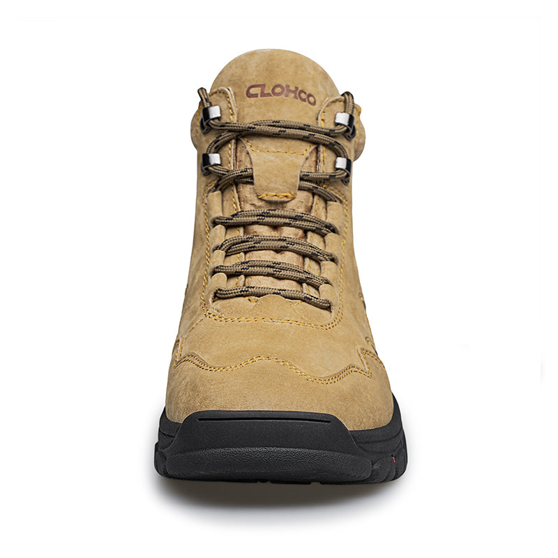 Men's Suede Work Boots - Lace-Up, Waterproof, Wide Toe Box with Arch Support