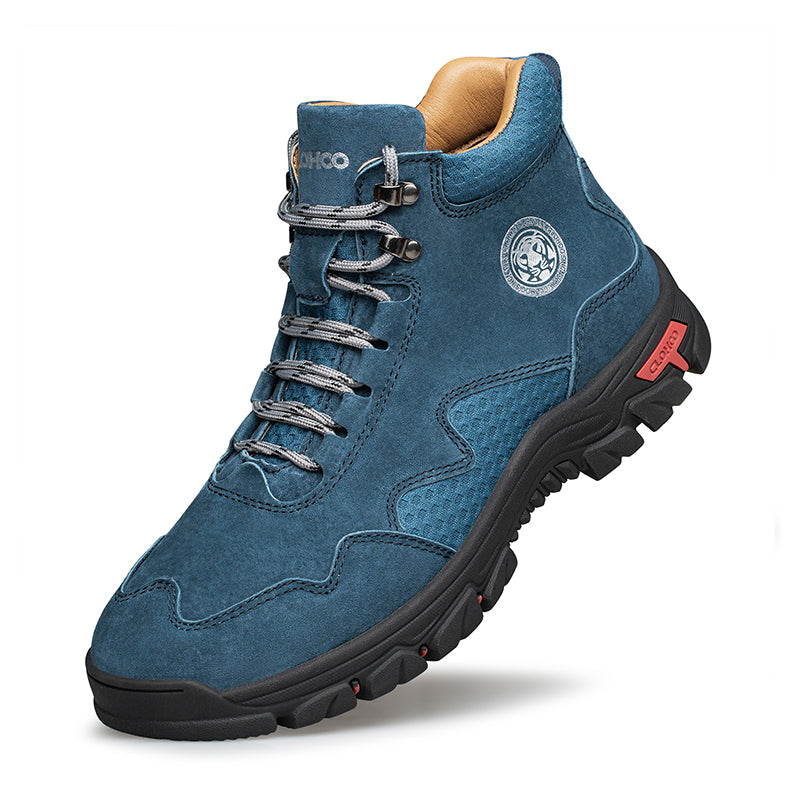 Men's Suede Work Boots - Lace-Up, Waterproof, Wide Toe Box with Arch Support