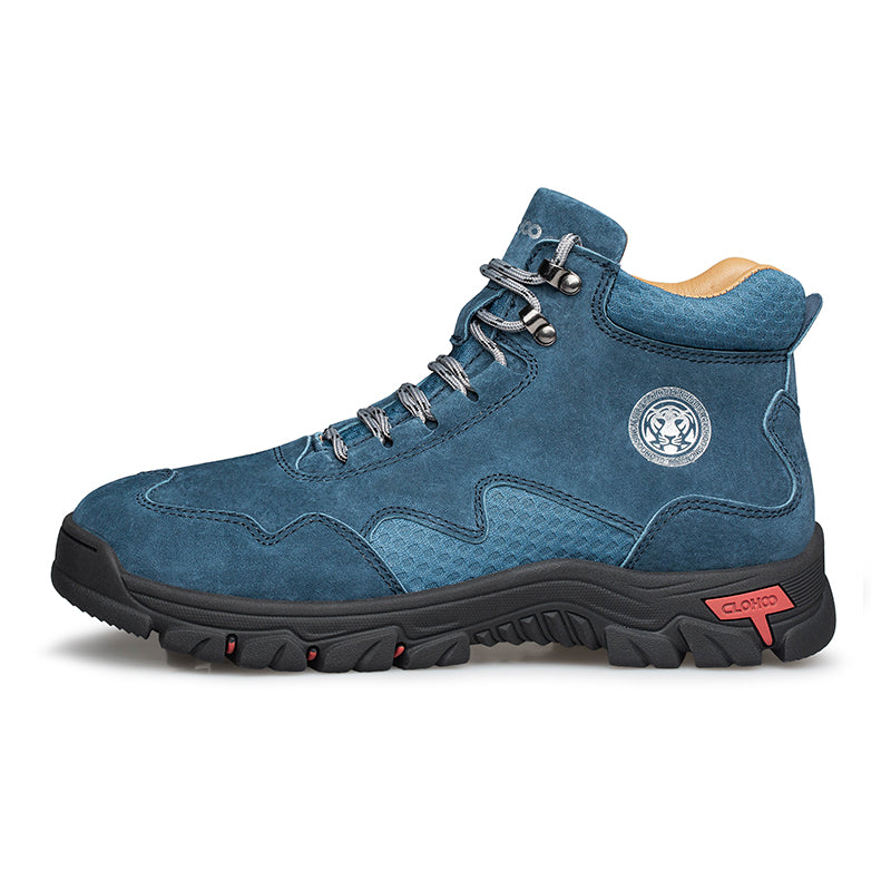 Men's Suede Work Boots - Lace-Up, Waterproof, Wide Toe Box with Arch Support