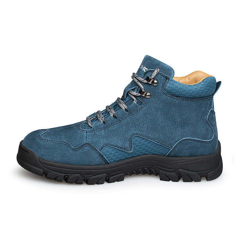 Men's Suede Work Boots - Lace-Up, Waterproof, Wide Toe Box with Arch Support