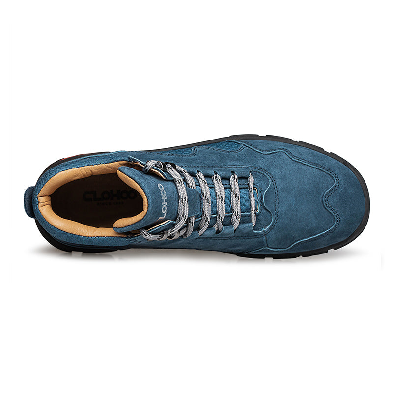 Men's Suede Work Boots - Lace-Up, Waterproof, Wide Toe Box with Arch Support
