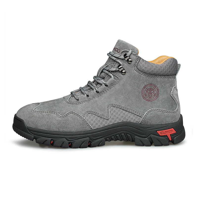 Men's Suede Work Boots - Lace-Up, Waterproof, Wide Toe Box with Arch Support