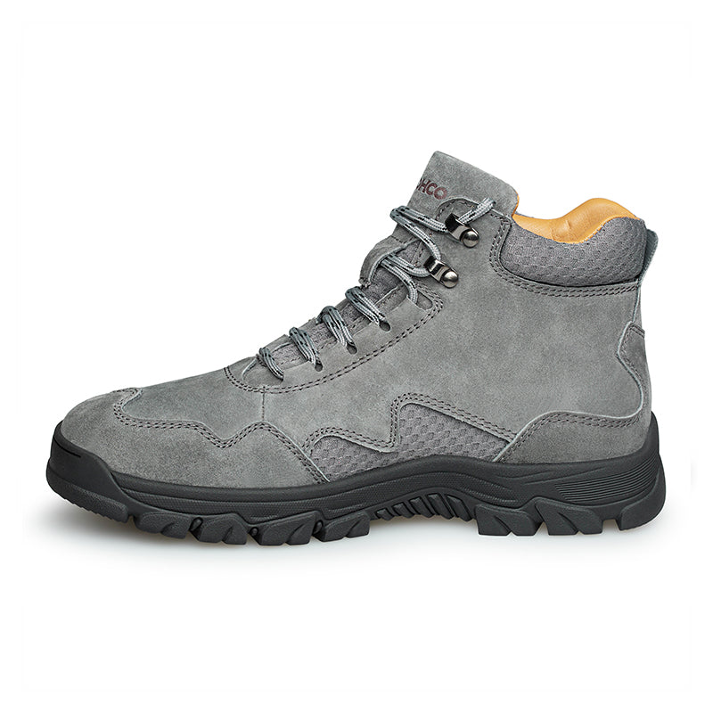 Men's Suede Work Boots - Lace-Up, Waterproof, Wide Toe Box with Arch Support