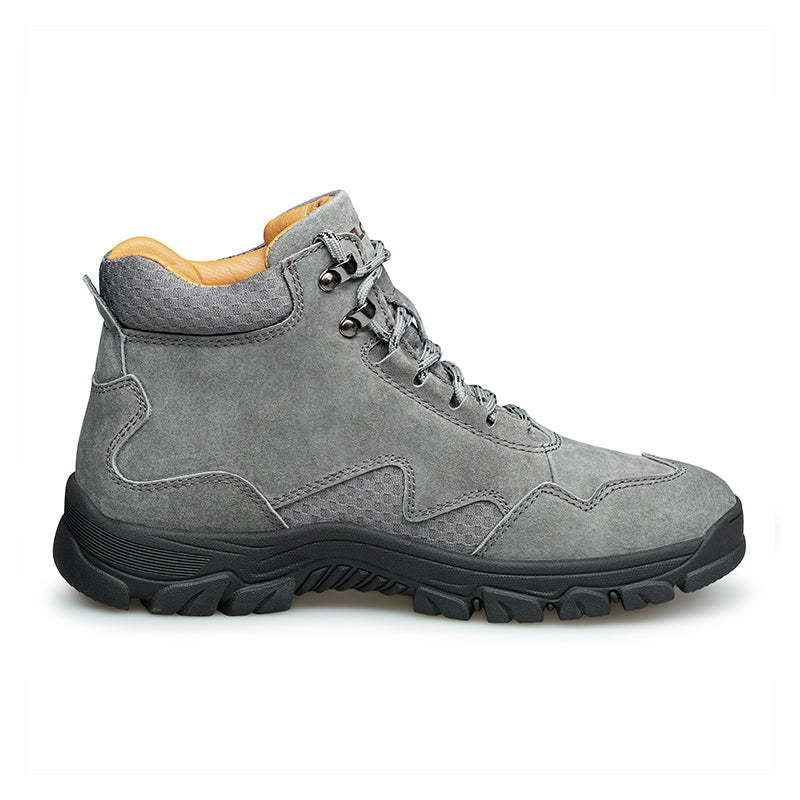 Men's Suede Work Boots - Lace-Up, Waterproof, Wide Toe Box with Arch Support