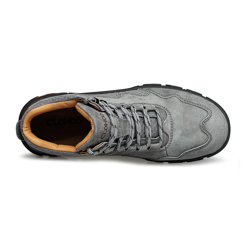 Men's Suede Work Boots - Lace-Up, Waterproof, Wide Toe Box with Arch Support