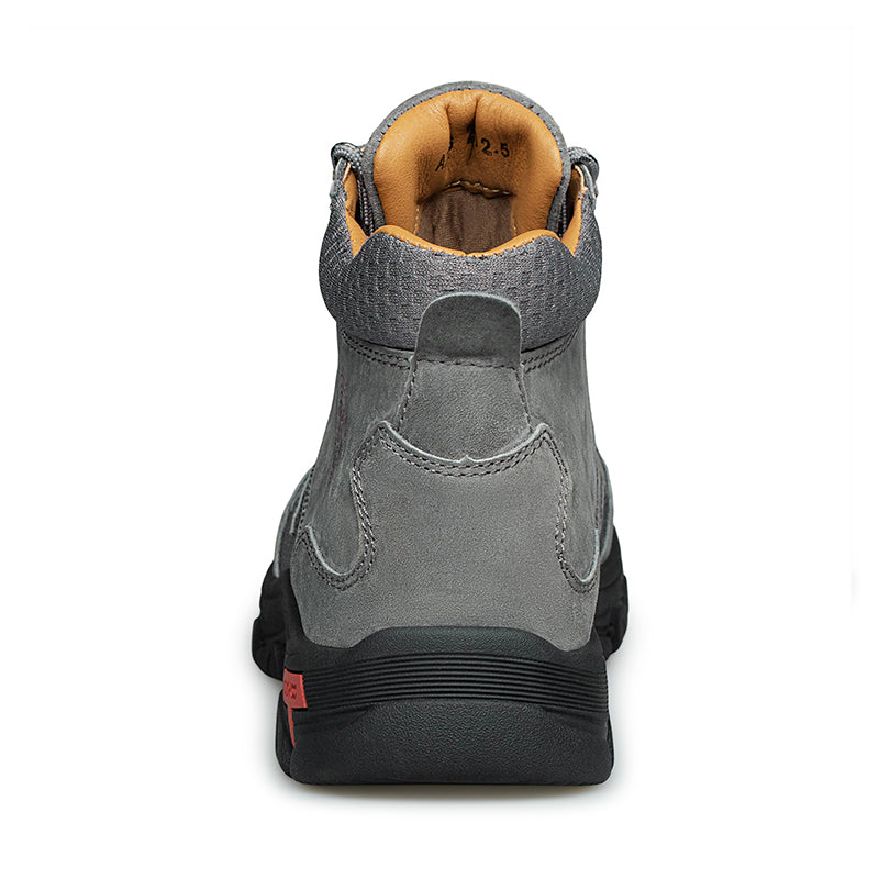 Men's Suede Work Boots - Lace-Up, Waterproof, Wide Toe Box with Arch Support