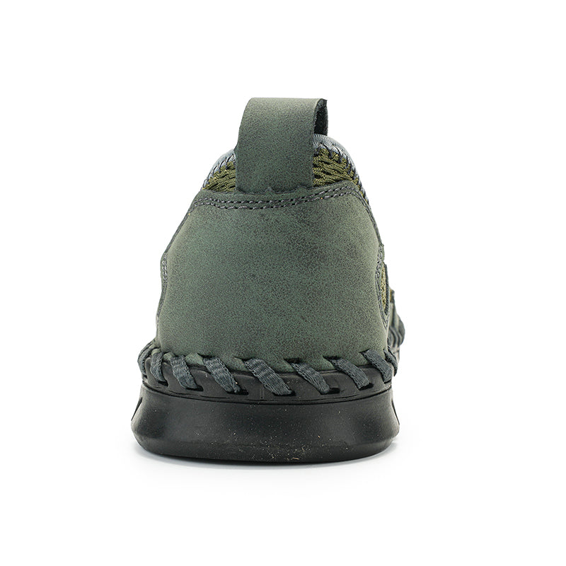 Men's Mesh Hiking Shoes - Slip-On, Breathable, Slip-Resistant, Wide Toe Box with Arch Support