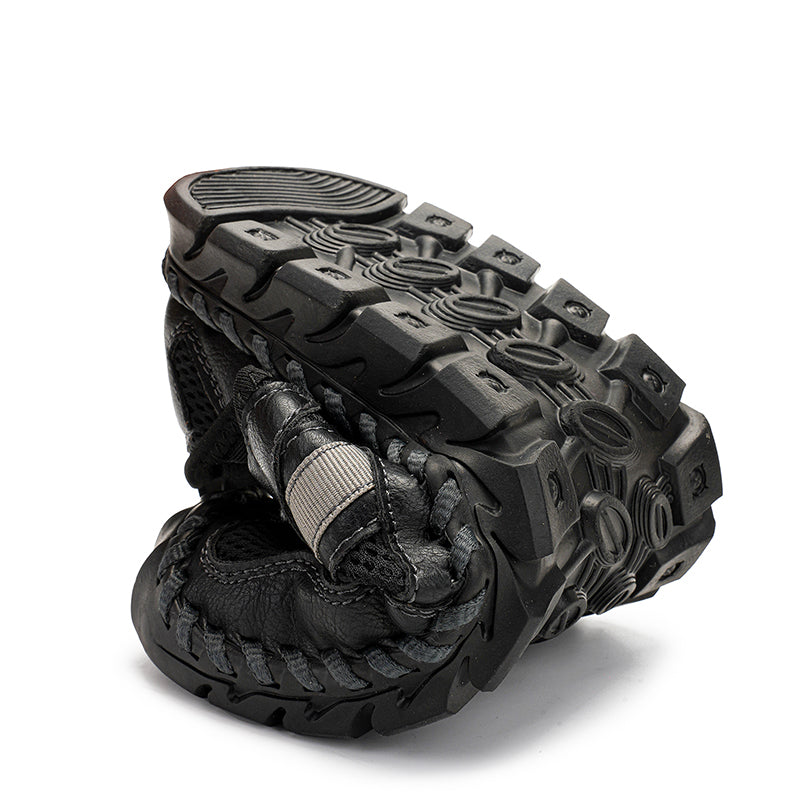 Men's Mesh Hiking Shoes - Slip-On, Breathable, Slip-Resistant, Wide Toe Box with Arch Support