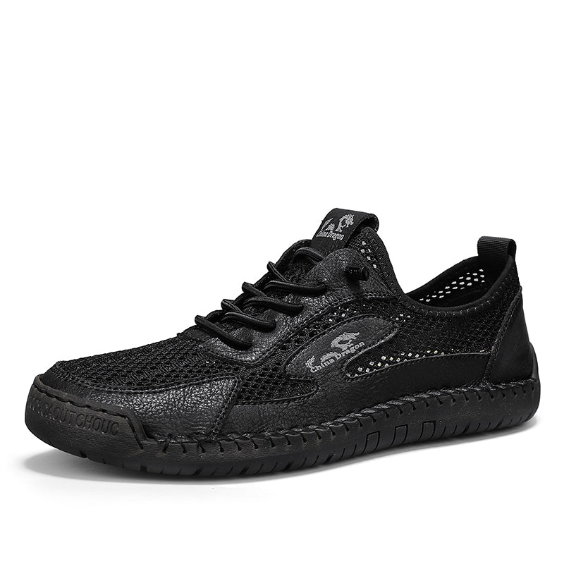 Men's Mixed Material Casual Boots - Slip-On, Lightweight, Wide Toe Box with Arch Support