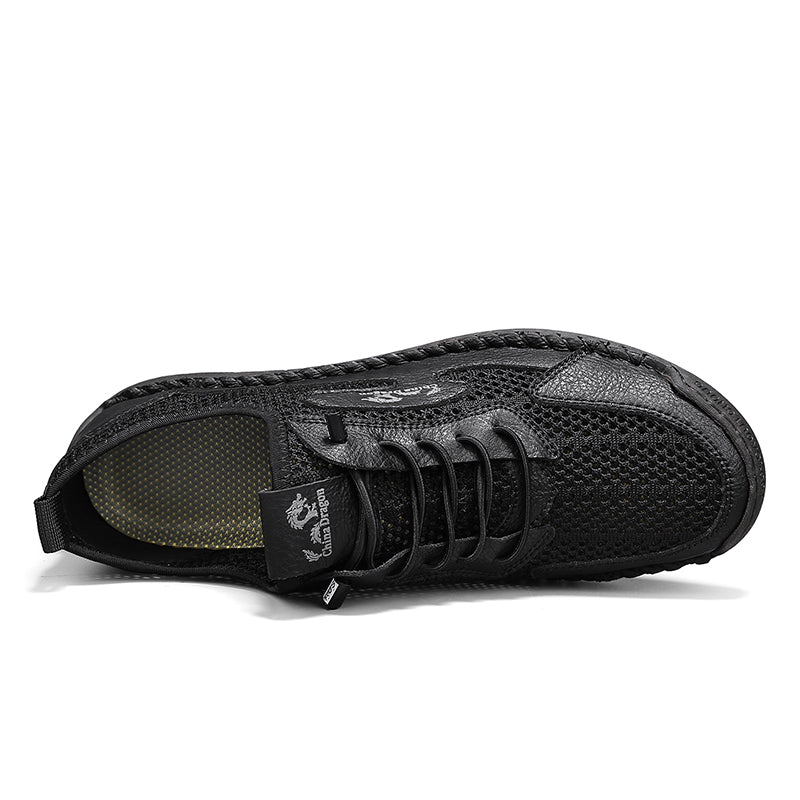Men's Mixed Material Casual Boots - Slip-On, Lightweight, Wide Toe Box with Arch Support