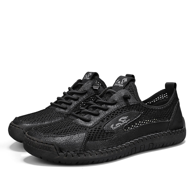 Men's Mixed Material Casual Boots - Slip-On, Lightweight, Wide Toe Box with Arch Support
