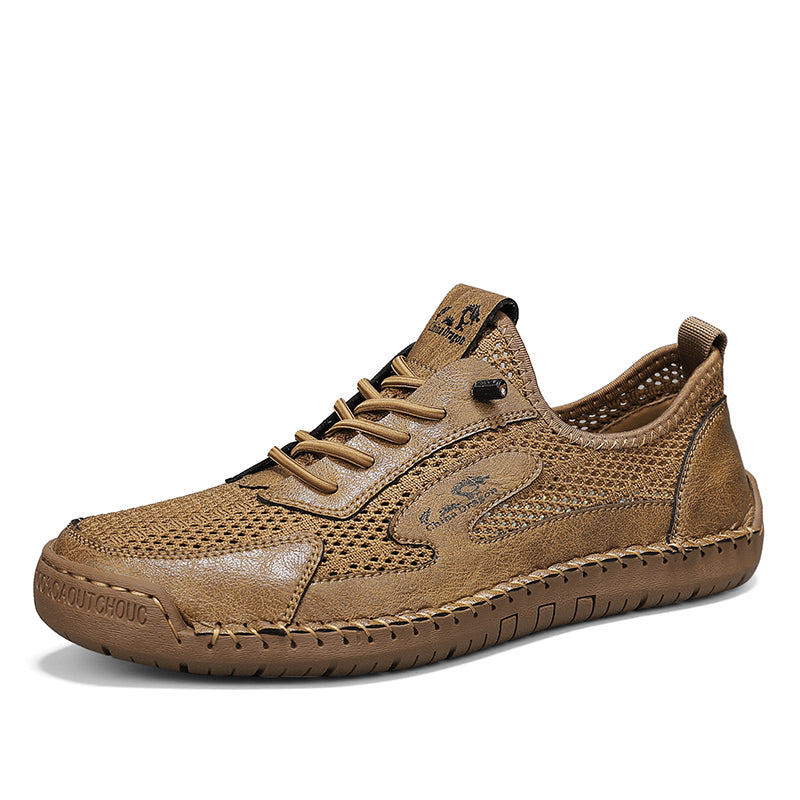Men's Mixed Material Casual Boots - Slip-On, Lightweight, Wide Toe Box with Arch Support