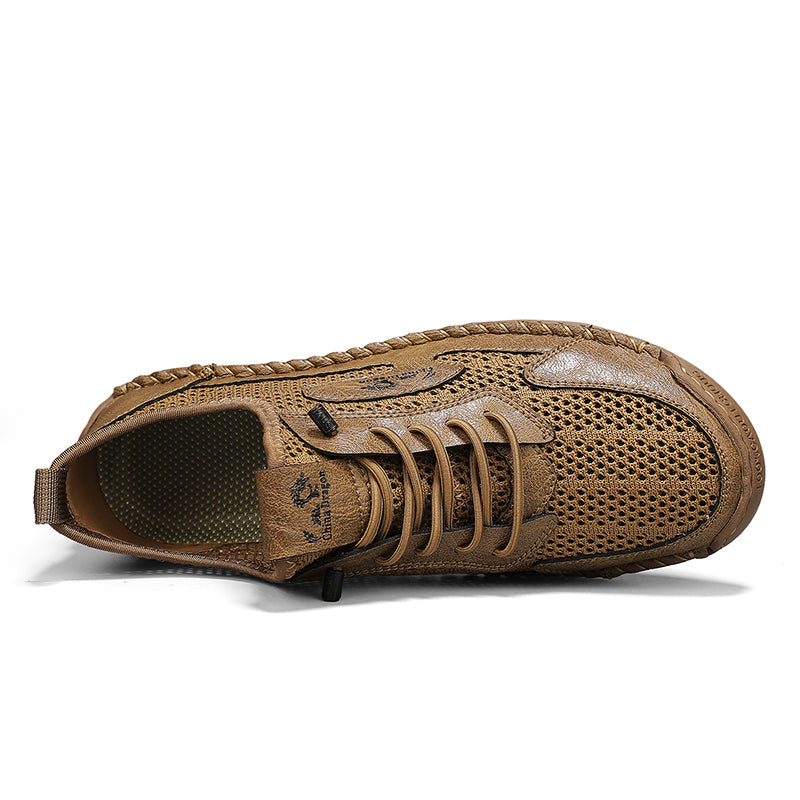 Men's Mixed Material Casual Boots - Slip-On, Lightweight, Wide Toe Box with Arch Support