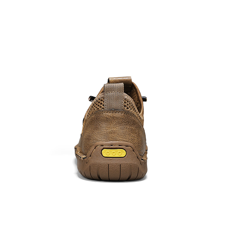 Men's Mixed Material Casual Boots - Slip-On, Lightweight, Wide Toe Box with Arch Support