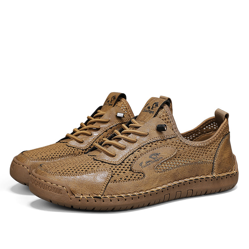 Men's Mixed Material Casual Boots - Slip-On, Lightweight, Wide Toe Box with Arch Support