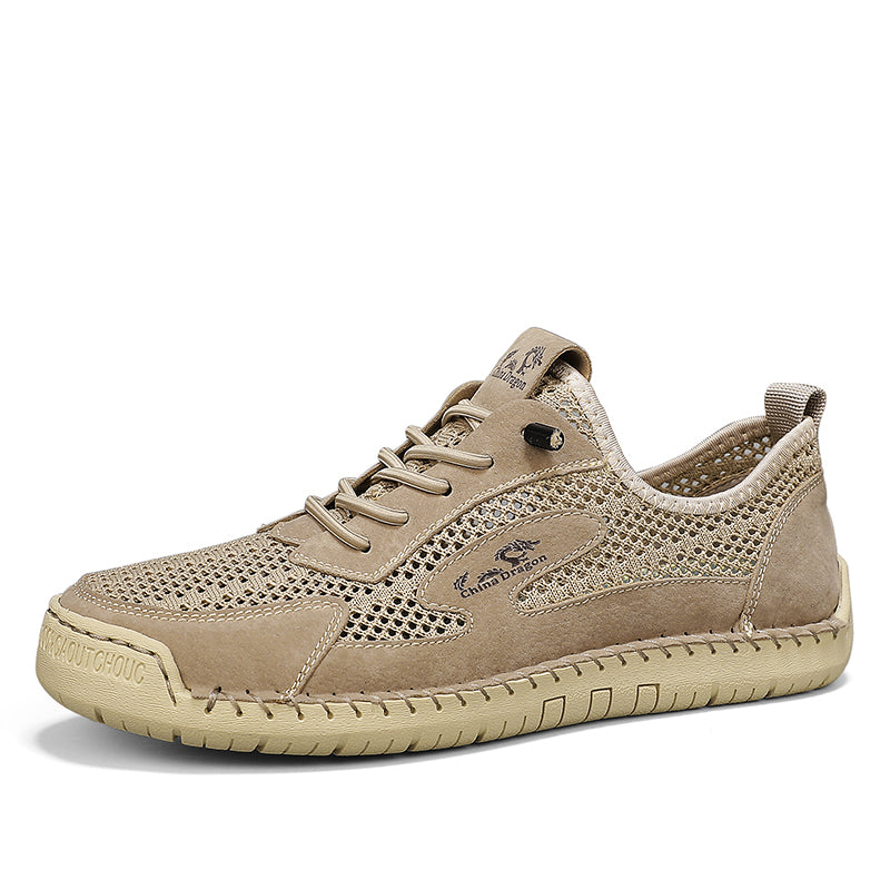 Men's Mixed Material Casual Boots - Slip-On, Lightweight, Wide Toe Box with Arch Support