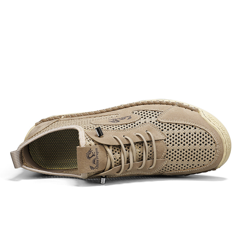 Men's Mixed Material Casual Boots - Slip-On, Lightweight, Wide Toe Box with Arch Support