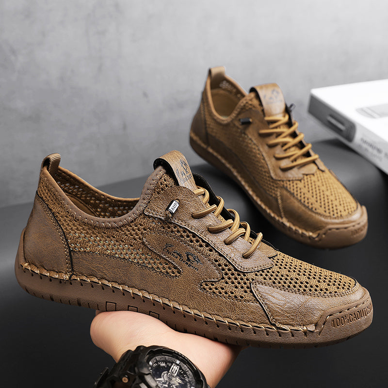 Men's Mixed Material Casual Boots - Slip-On, Lightweight, Wide Toe Box with Arch Support