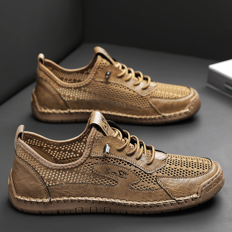 Men's Mixed Material Casual Boots - Slip-On, Lightweight, Wide Toe Box with Arch Support