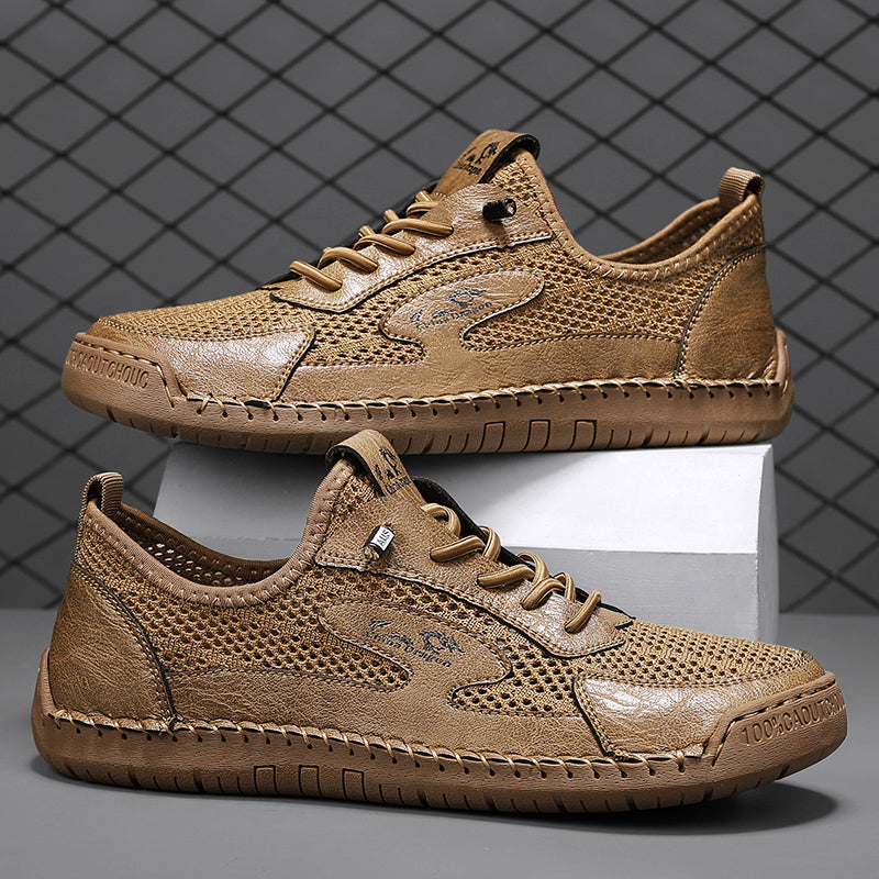 Men's Mixed Material Casual Boots - Slip-On, Lightweight, Wide Toe Box with Arch Support