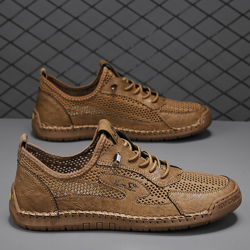 Men's Mixed Material Casual Boots - Slip-On, Lightweight, Wide Toe Box with Arch Support