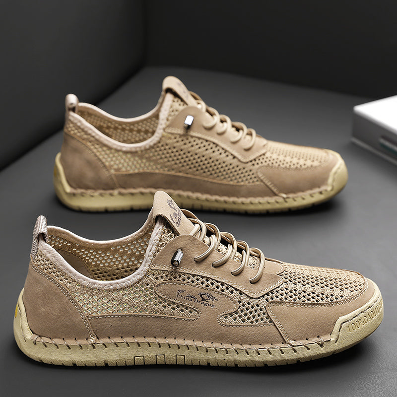 Men's Mixed Material Casual Boots - Slip-On, Lightweight, Wide Toe Box with Arch Support