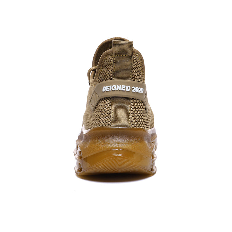 Men's Mesh Walking Shoes - Lace-Up, Cushioned, Wide Toe Box with Arch Support
