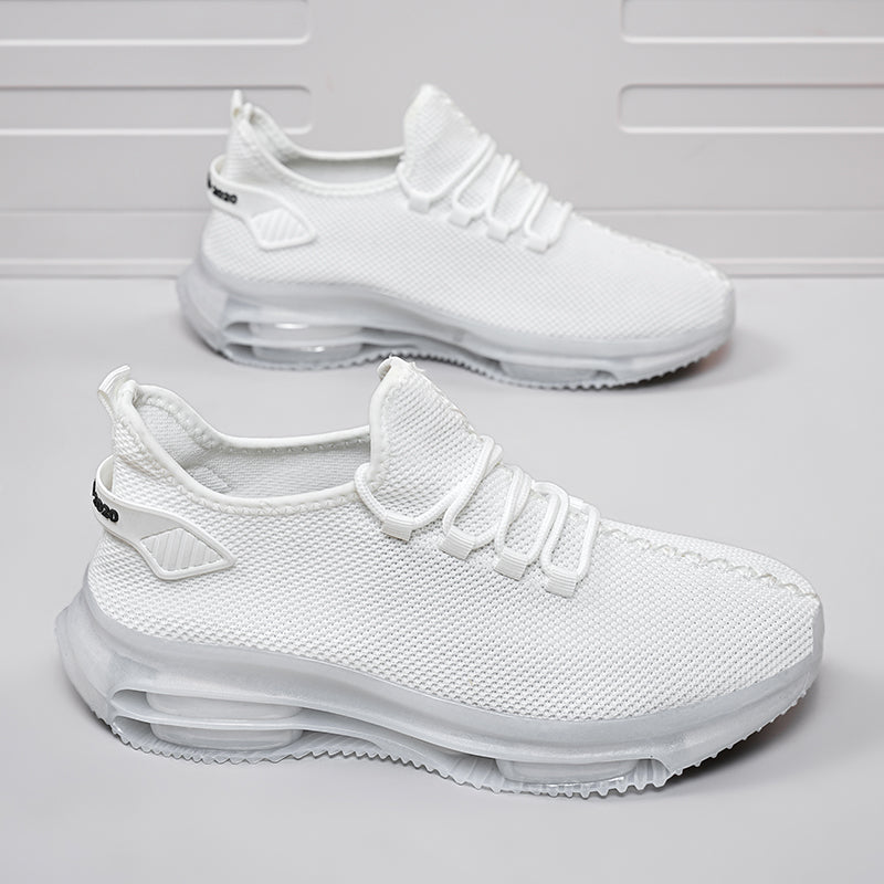 Men's Mesh Walking Shoes - Lace-Up, Cushioned, Wide Toe Box with Arch Support