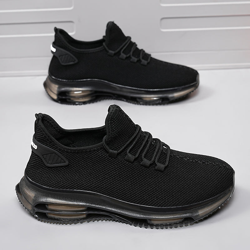 Men's Mesh Walking Shoes - Lace-Up, Cushioned, Wide Toe Box with Arch Support