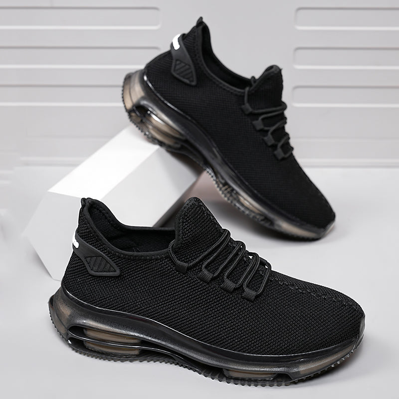 Men's Mesh Walking Shoes - Lace-Up, Cushioned, Wide Toe Box with Arch Support