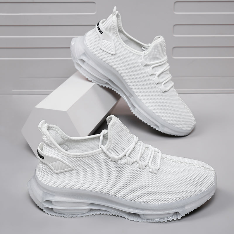 Men's Mesh Walking Shoes - Lace-Up, Cushioned, Wide Toe Box with Arch Support