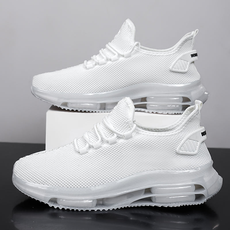 Men's Mesh Walking Shoes - Lace-Up, Cushioned, Wide Toe Box with Arch Support