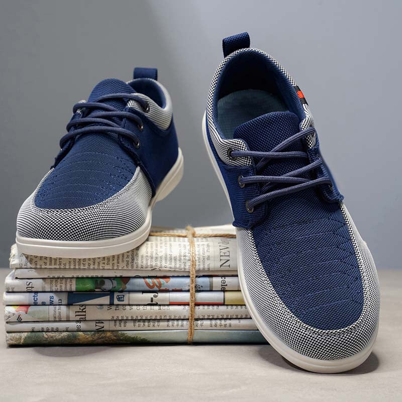 Men's Mesh Walking Shoes - Lace-Up, Breathable, Wide Toe Box with Arch Support